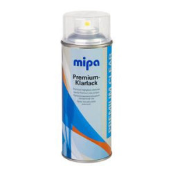 MIPA Bezfarebný lak v spreji - vysoký lesk 400ml, Premium Klarlack