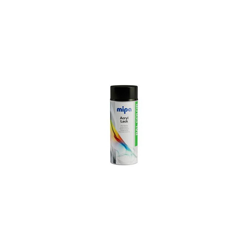 MIPA Akrylátový lak v spreji RAL 9005 400 ml, saténový mat